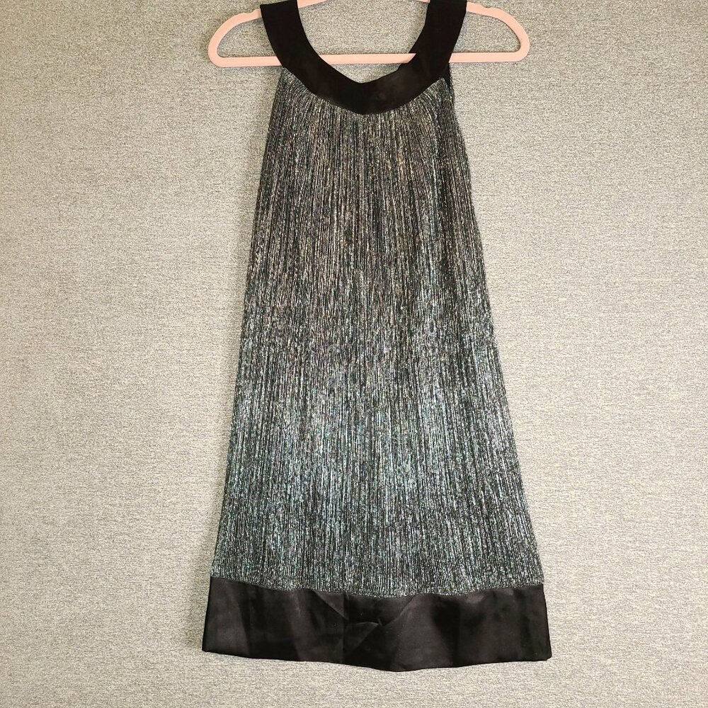 Enfocus Studio Evening Cocktail Black and Silver Dress Sz 6